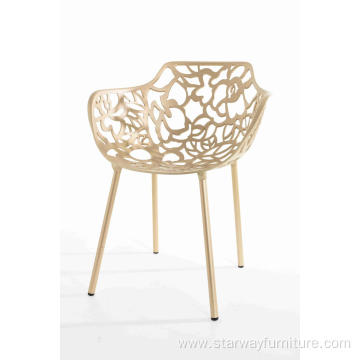 Original Design Peony Auminum dinning armchair garden chair
